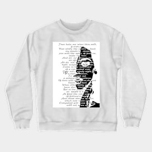 Shakespeare's Sonnet and the silhouette of a girl Crewneck Sweatshirt